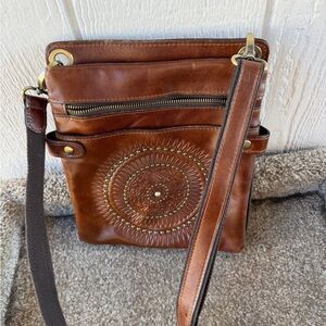 Brown Leather Crossbody Bag